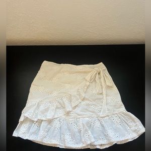 Princess polly white flowers print mini skirt